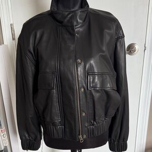 Madewell Leather Bomber Style Jacket